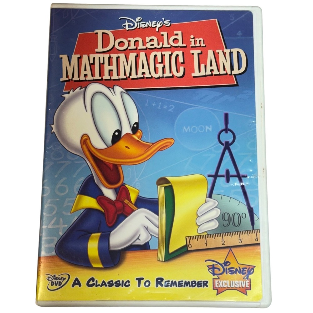 Disney Donald in Mathmagic Land Educational Short Film DVD Fun Math RARE